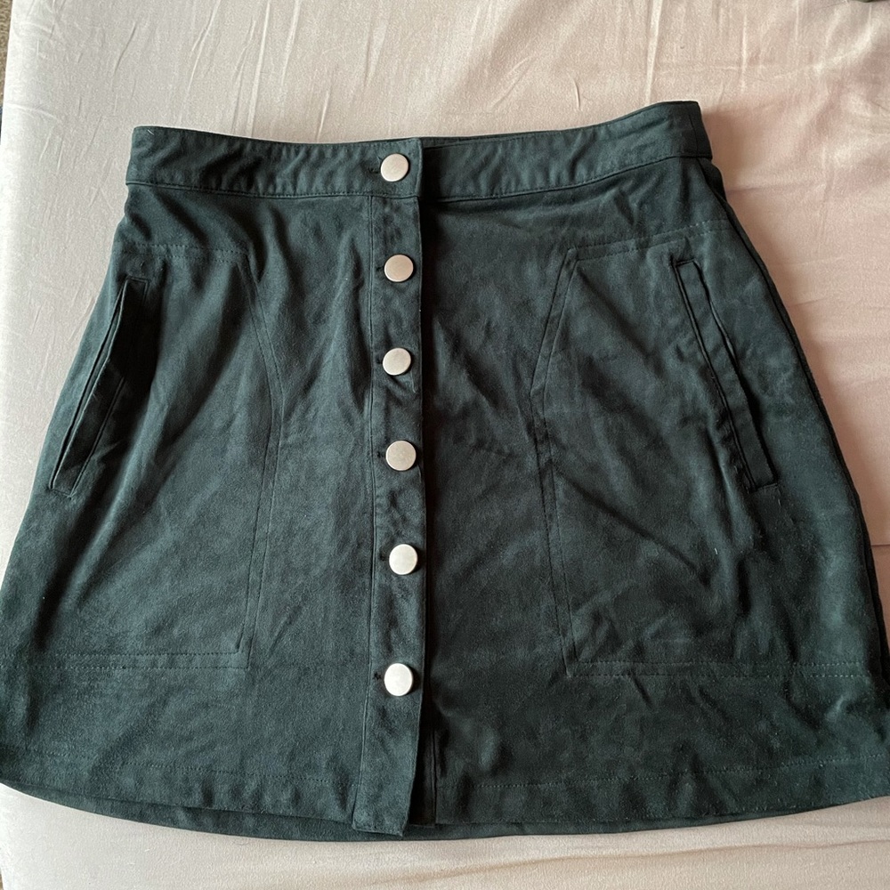 Dark Green Velvet Skirt